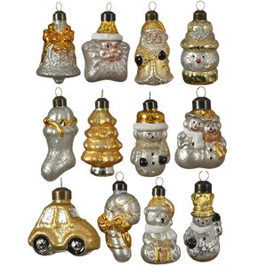 Набор стеклянных елочных игрушек Vintage Christmas: Soft Gold 6-9 см, 24 шт Kaemingk фото 1