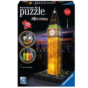 3D Пазл Ночной Биг-Бен, 216 элементов Ravensburger фото 2