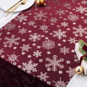 Новогодняя дорожка Granada - Снежинки 270*48 см