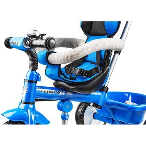 Трехколесный велосипед "Cosmic Zoo Trike" с ручкой и тентом, синий Small Rider фото 9