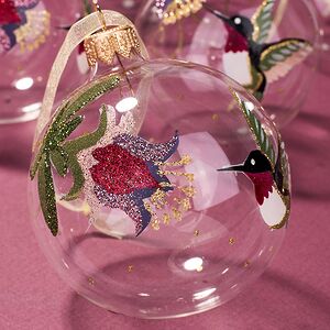 Набор стеклянных шаров Colibri Magique 8 см, 6 шт Kaemingk фото 2