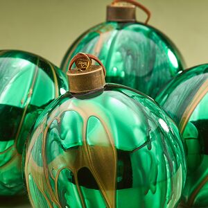 Набор стеклянных шаров Divorze Verde 10 см, 4 шт Christmas Deluxe фото 2