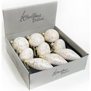 Набор стеклянных игрушек Ceres Framme 8-12 см, 9 шт Christmas Deluxe фото 1