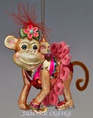 Обезьяна с бантиком, 10см