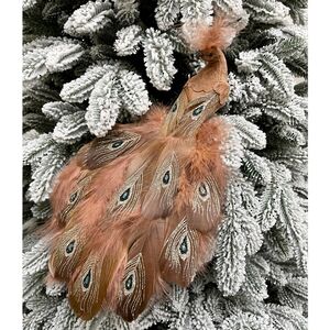 Декоративная фигура Павлин Rauch Topaz - Peacock Oasis 29 см, клипса Christmas Deluxe фото 1