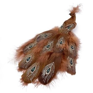 Декоративная фигура Павлин Rauch Topaz - Peacock Oasis 29 см, клипса Christmas Deluxe фото 1