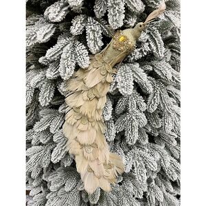 Декоративная фигура Птичка Zircon - Peacock Oasis 34 см, клипса Christmas Deluxe фото 1