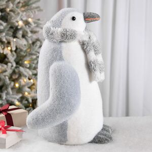 Декоративная фигура Пингвин Шелди в шарфе - Warm heart 38 см Christmas Deluxe фото 5