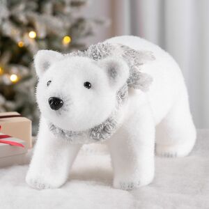 Декоративная фигура Медведь Бонди в шарфе - Warm heart 35 см Christmas Deluxe фото 1