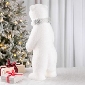 Декоративная фигура Медведь Вулли в шарфе - Warm heart 40 см Christmas Deluxe фото 3