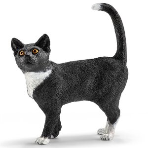 Фигурка Кошка черная, стоящая 6 см