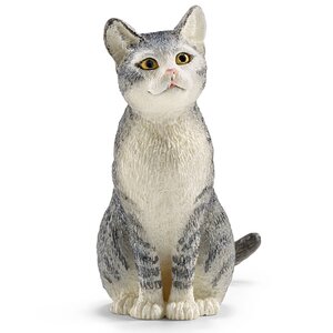 Фигурка Кошка серая, сидящая 5 см Schleich фото 1