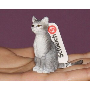 Фигурка Кошка серая, сидящая 5 см Schleich фото 2