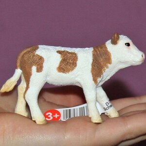 Фигурка Теленок Симментальской коровы 8 см Schleich фото 3