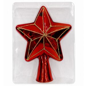 Звезда на елку Рейнем 18 см красная, стекло Christmas Deluxe (Кристмас Делюкс) фото 3