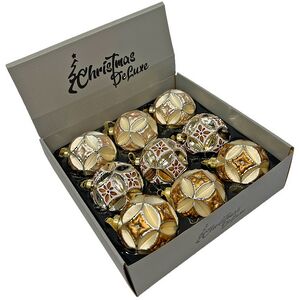 Набор стеклянных шаров Ricardo - Sunny Dawn 8 см, 9 шт Christmas Deluxe фото 1