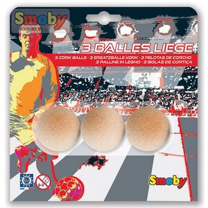 Мячи для настольного футбола, 3 шт, 35 мм, пробка Smoby фото 1