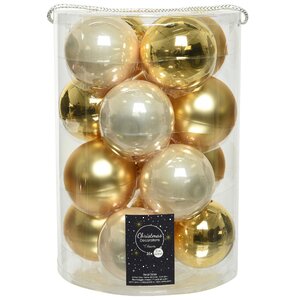 Коллекция стеклянных шаров Брызги Шампанского 8 см, 16 шт Winter Deco фото 1