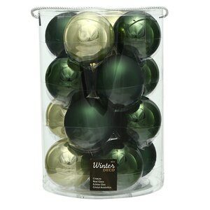 Коллекция стеклянных шаров Булонский Лес 8 см, 16 шт