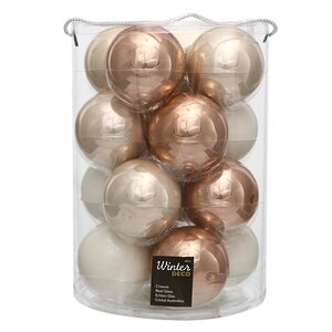 Коллекция стеклянных шаров Cashmere Rose 8 см, 16 шт Winter Deco фото 1