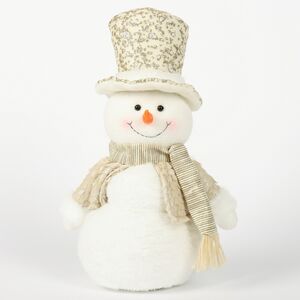 Новогодняя фигура Снеговик Сэр Сноуден в цилиндре 31*16 см Christmas Deluxe фото 1