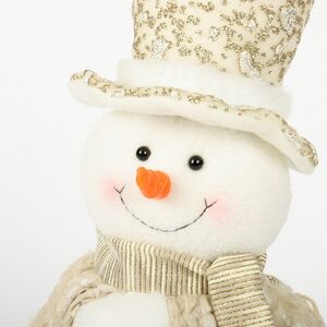 Новогодняя фигура Снеговик Сэр Сноуден в цилиндре 31*16 см Christmas Deluxe фото 3