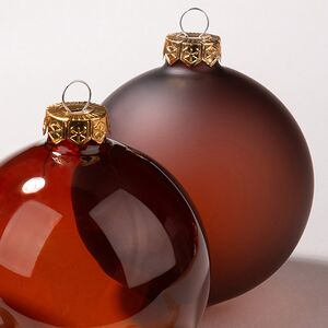 Елочные шары Bubble 10 см эспрессо, 3 шт, стекло Kaemingk фото 2