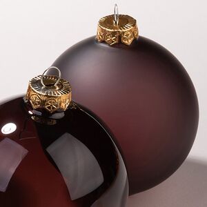 Елочные шары Bubble 10 см черный трюфель, 3 шт, стекло Kaemingk фото 2