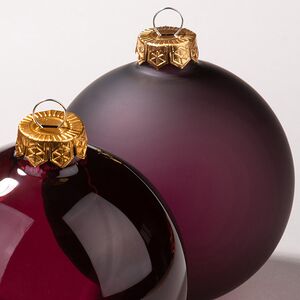 Елочные шары Bubble 10 см dark mauve, 3 шт, стекло Kaemingk фото 2