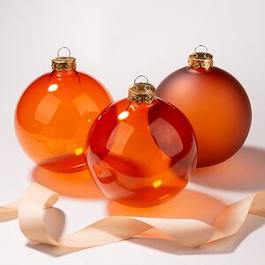 Елочные шары Bubble 10 см warm cider, 3 шт, стекло