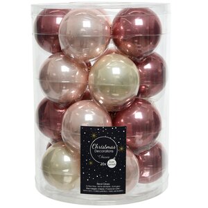 Коллекция стеклянных шаров Розовые Облака 6 см, 20 шт Kaemingk фото 1
