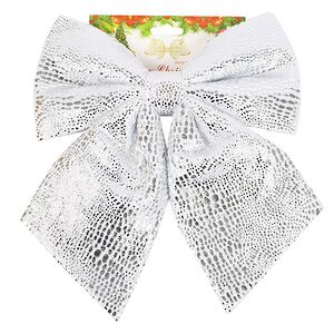 Бант на елку Luminous Luxe 22*20 см серебряный Christmas Deluxe фото 1