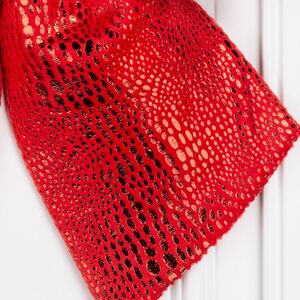 Бант на елку Сияющий Шик 28*25 см алый Christmas Deluxe (Кристмас Делюкс) фото 4
