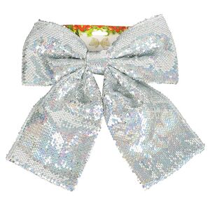 Бант на елку Sparkle Style 28*25 см серебряный