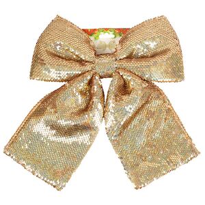 Бант на елку Sparkle Style 28*25 см шампань Christmas Deluxe фото 1