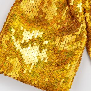 Бант на елку Блестящие Пайетки 28*25 см золотой Christmas Deluxe (Кристмас Делюкс) фото 8