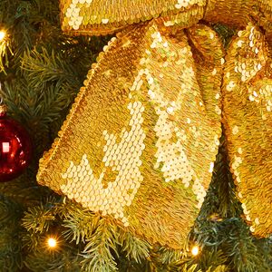 Бант на елку Sparkle Style 28*25 см золотой Christmas Deluxe фото 3