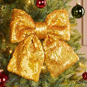 Бант на елку Sparkle Style 22*20 см золотой Christmas Deluxe фото 1