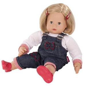 Кукла Маффин в джинсовом костюмчике 42 см, закрывает глаза Gotz фото 1