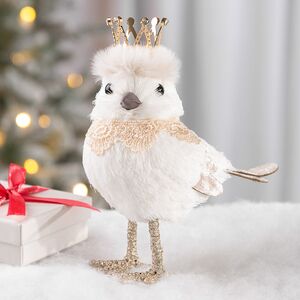 Декоративная фигурка Синичка Мия в короне - Warm heart 19*14 см Christmas Deluxe фото 1