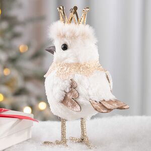 Декоративная фигурка Синичка Мия в короне - Warm heart 19*14 см Christmas Deluxe фото 3