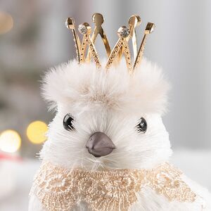 Декоративная фигурка Синичка Мия в короне - Warm heart 19*14 см Christmas Deluxe фото 2