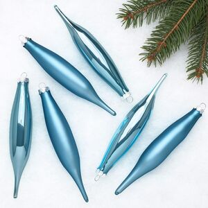 Набор елочных игрушек Сосульки 15 см голубая карамель, 6 шт