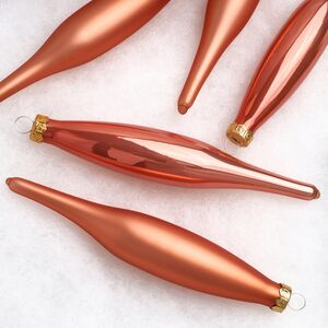 Набор елочных игрушек Сосульки 15 см пряная тыква, 6 шт Kaemingk (Кейминг) фото 2