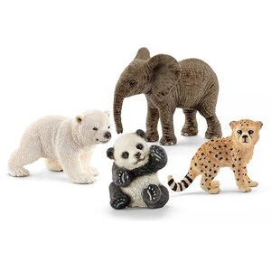 Набор фигурок Животные дикой природы, детеныши 4 шт Schleich фото 1
