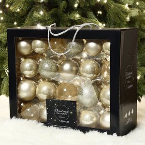 Набор стеклянных шаров Color Symphony: Перламутровый, 5-7 см, 42 шт Kaemingk фото 1