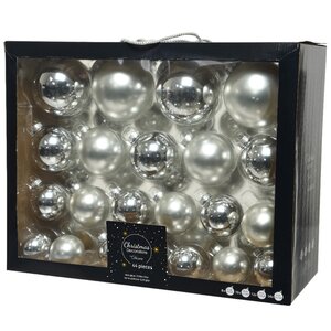 Набор стеклянных шаров Magnifique: Серебряный, 6-10 см, 44 шт Kaemingk фото 3