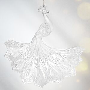 Елочная игрушка Павлин 15 см серебряный, подвеска Forest Market фото 3