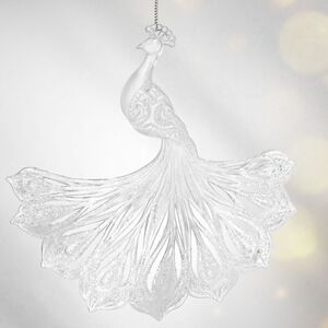 Елочная игрушка Павлин 15 см серебряный, подвеска Forest Market фото 5