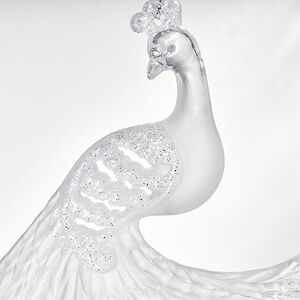 Елочная игрушка Павлин 15 см серебряный, подвеска Forest Market фото 2